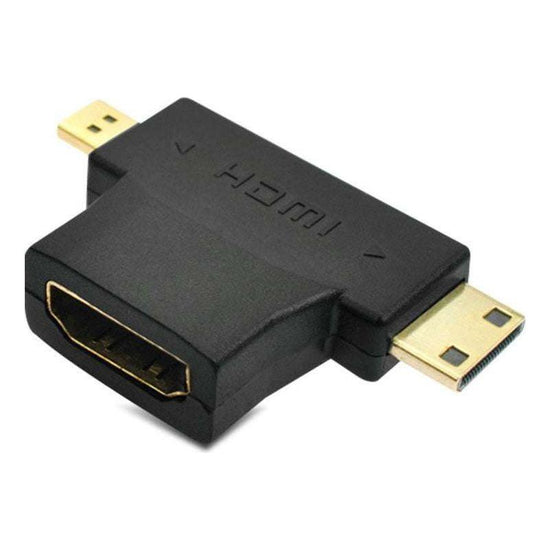 2in1 Mini HDMI Micro HDMI Male to HDMI Female Adapter Converter 1080P - Magdasmall