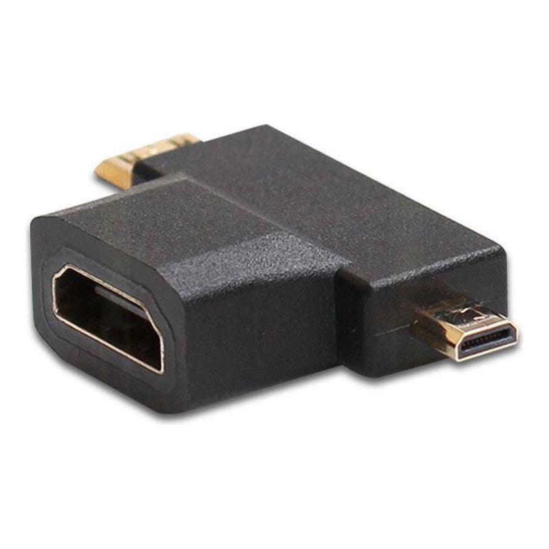 2in1 Mini HDMI Micro HDMI Male to HDMI Female Adapter Converter 1080P - Magdasmall