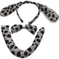 2pc Set Animal Headband w Bow Tail Dog + Frog Ears Hair Costume Halloween Party - Magdasmall