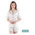 2pc satin short women pajamas set medium white - Magdasmall
