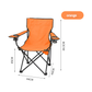 2pcs Orange Portable Folding Camping Chair with Armrests and Cup Holder - Magdasmall