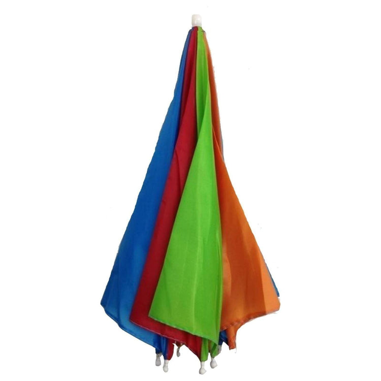 2pcs Set Rainbow Umbrella Hat + 70s Fake Moustache Costume Props Novelty Fancy - Magdasmall