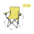2pcs Yellow Portable Folding Camping Chair with Armrests and Cup Holder - Magdasmall