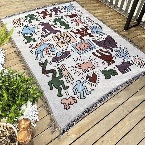 2pcs pack set 180*260cm Bohemian Picnic Blanket, Waterproof Camping Blanket, Outdoor Rug for Camping, Picnic, Beach - Magdasmall