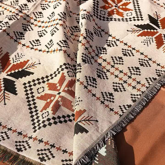 2pcs pack set 180*300cm Bohemian Picnic Blanket, Waterproof Camping Blanket, Outdoor Rug for Camping, Picnic, Beach - Magdasmall