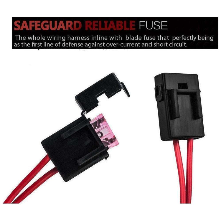 2way LED Universal Driving light Wiring Loom Harness 12V 24V 40A Relay Switch - Magdasmall