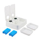 2x300ml Pet Double Timed Feeder - Dog Cat Puppy Kitten Mealtime Food Station - Magdasmall