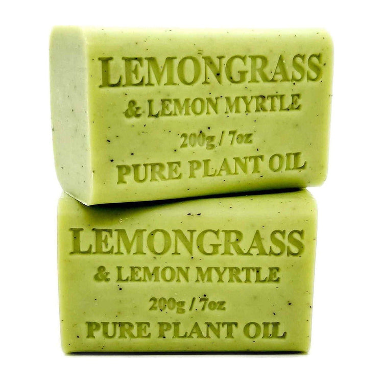 2x 200g Plant Oil Soap Lemongrass Lemon Myrtle Pure Vegetable Bar Australian - Magdasmall