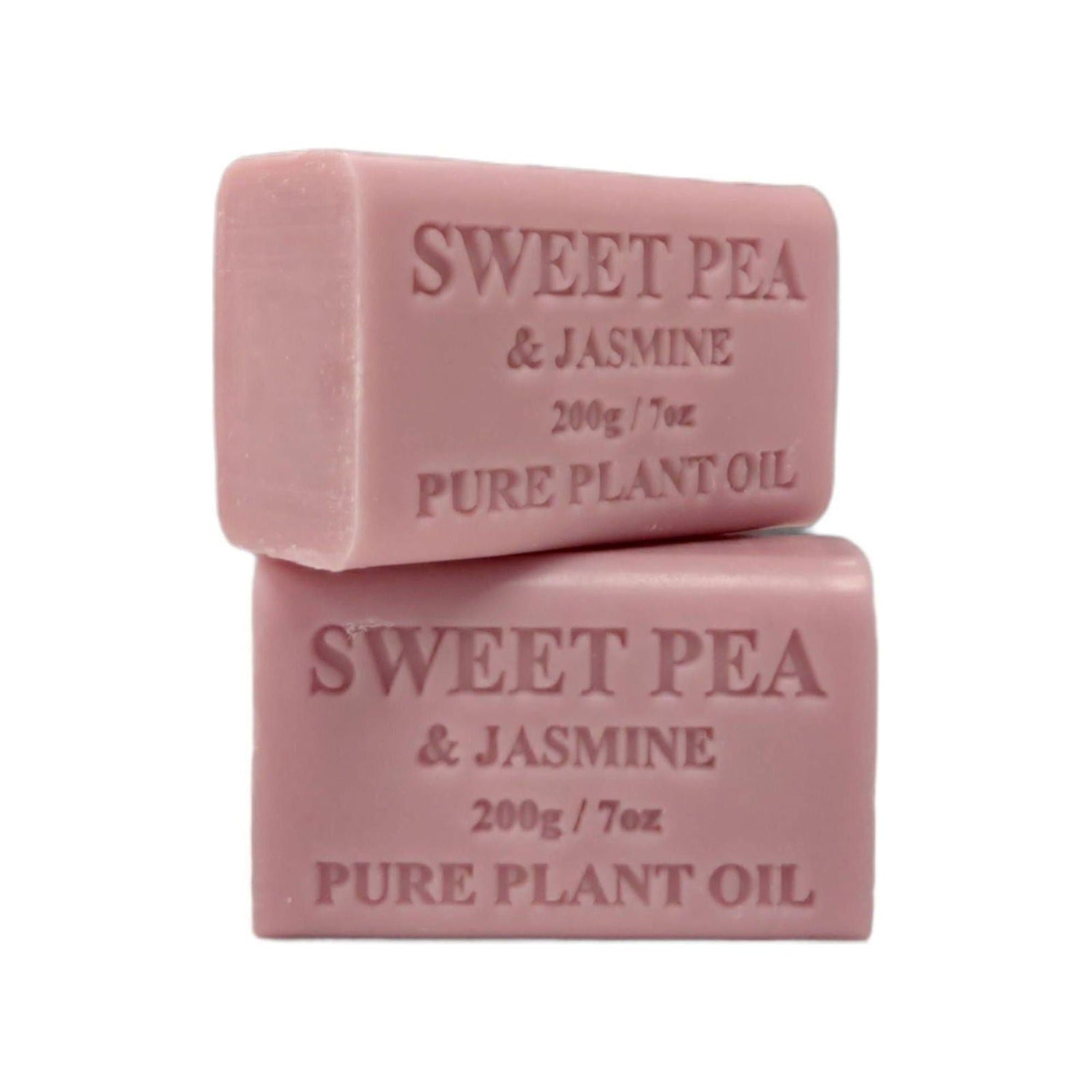 2x 200g Plant Oil Soap Sweet Pea Jasmine Scent Pure Natural Vegetable Base Bar - Magdasmall