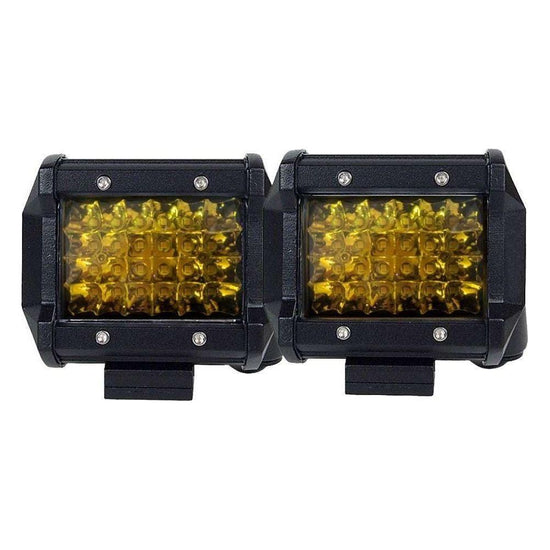 2x 4 inch Spot LED Work Light Bar Philips Quad Row 4WD Fog Amber Reverse Driving - Magdasmall