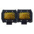 2x 4 inch Spot LED Work Light Bar Philips Quad Row 4WD Fog Amber Reverse Driving - Magdasmall