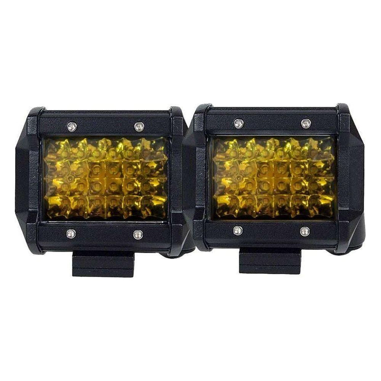 2x 4 inch Spot LED Work Light Bar Philips Quad Row 4WD Fog Amber Reverse Driving - Magdasmall