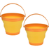 2x 7L Foldable Collapsible Silicone Bucket for Hiking/Camping/Fishing - Orange - Magdasmall