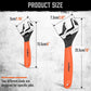 2x Adjustable Wrench Set 6" 10" Wide Jaw Spanner Cr-V Steel Workshop Metric SAE - Magdasmall