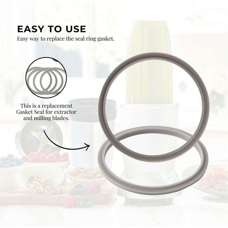2x For Nutribullet Gasket Seal Grey Ring For 900W - Most 600W 1200W Blade - Magdasmall