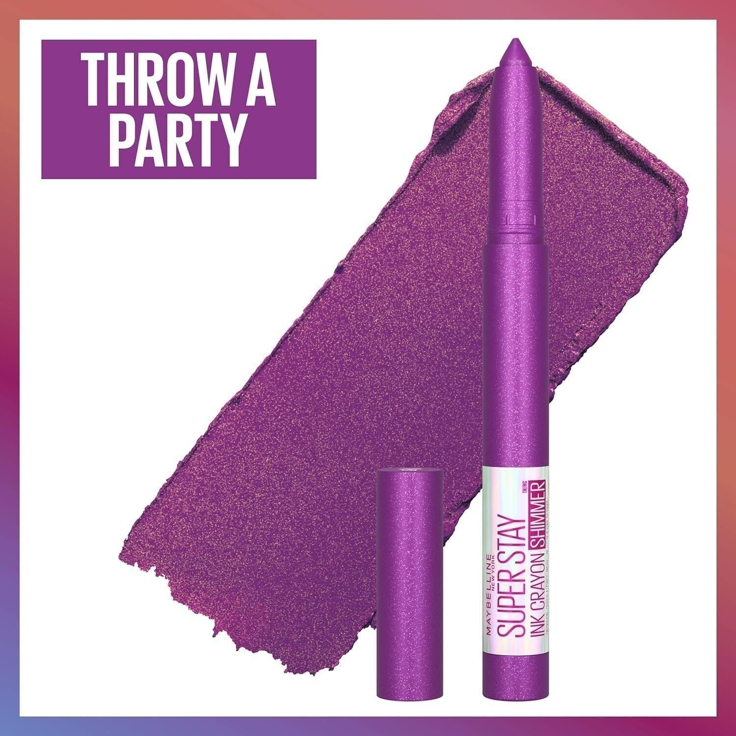 2x Maybelline New York Superstay Ink Longwear Crayon Lipstick - Throw a Party 170 - Magdasmall