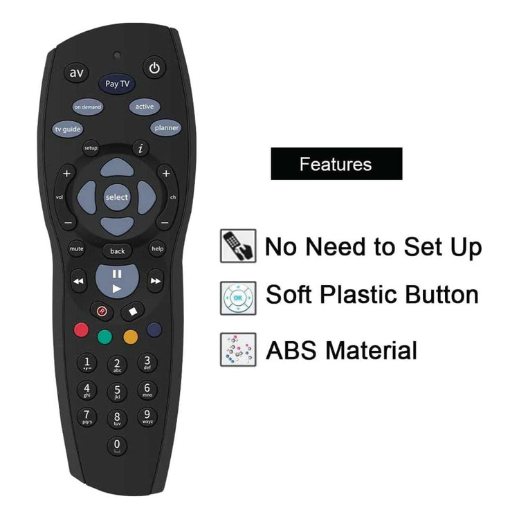 2x PayTV Remote Control Compatible with Foxtel MYSTAR SKY NEW ZEALAND - Black - Magdasmall