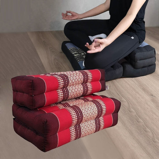 3-Fold Zafu Meditation Cushion Set Red - Magdasmall