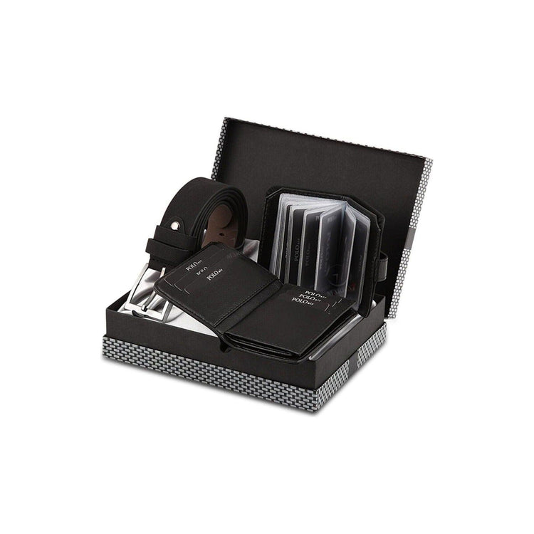 3-PIECE BELT & WALLET & CARD HOLDER SET - Magdasmall