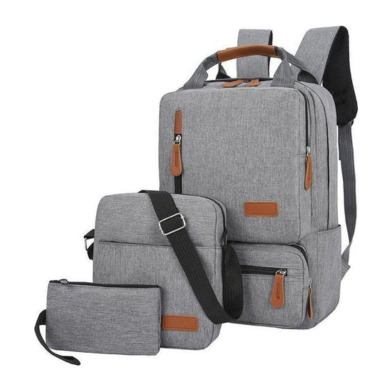 3-Piece Travel Backpack Set - Stylish Multi-Functional Backpack, Shoulder Bag & Pouch for Men & Women - Magdasmall