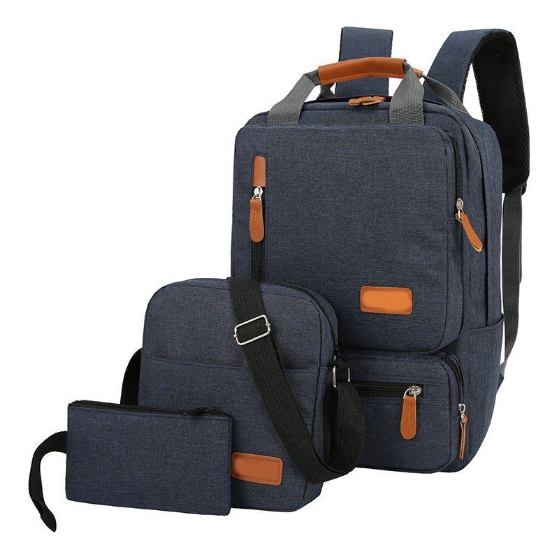 3-Piece Travel Backpack Set - Stylish Multi-Functional Backpack, Shoulder Bag & Pouch for Men & Women - Magdasmall