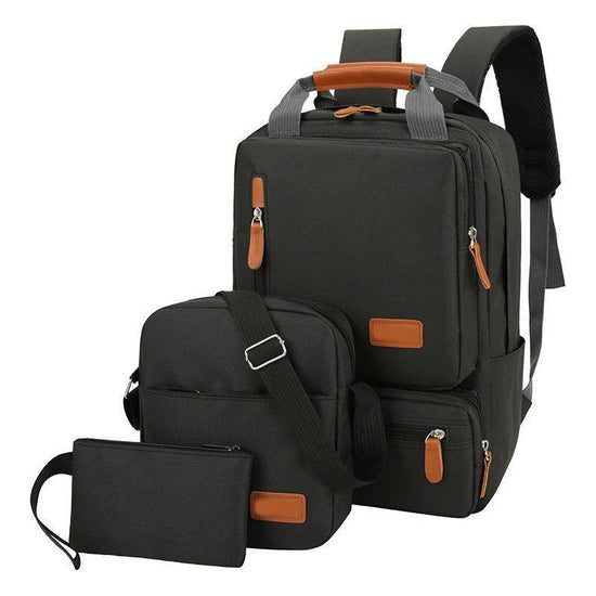 3-Piece Travel Backpack Set - Stylish Multi-Functional Backpack, Shoulder Bag & Pouch for Men & Women - Magdasmall