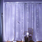 300 LEDs Window Curtain Fairy Lights 8 Modes and Remote Control for Bedroom (Cool White, 300 x 300cm) - Magdasmall