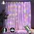 300 LEDs Window Curtain Fairy Lights 8 Modes and Remote Control for Bedroom (Multicolor, 300 x 300cm) - Magdasmall