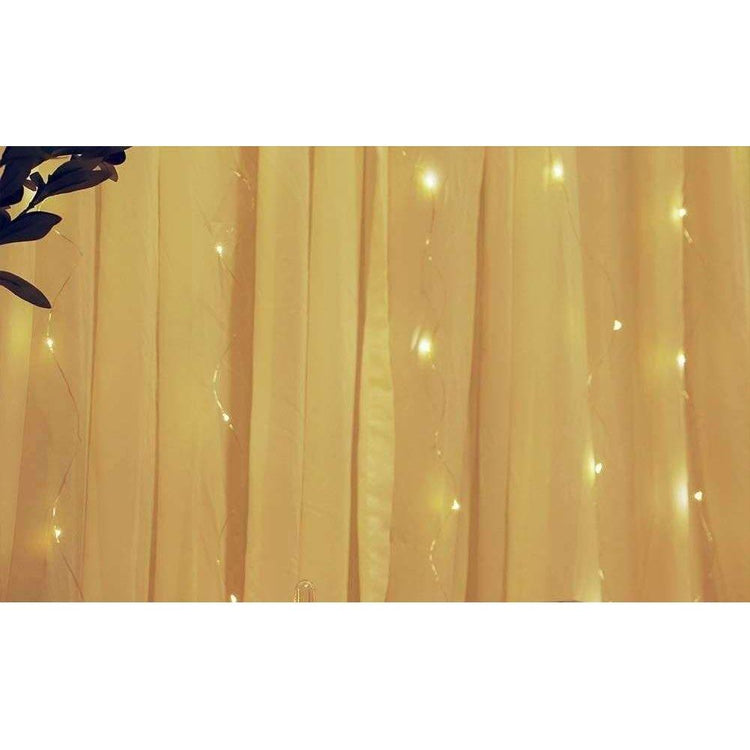 300 LEDs Window Curtain Fairy Lights 8 Modes and Remote Control for Bedroom (Warm White, 300 x 300cm) - Magdasmall