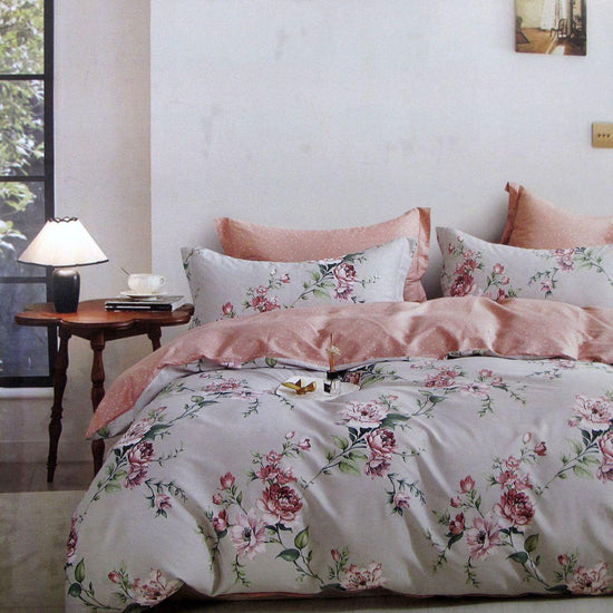 300TC Caterina Reversible Cotton Quilt Cover Set King - Magdasmall