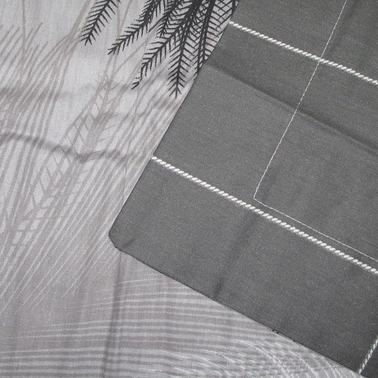 300TC Heidi Grey Reversible Cotton Quilt Cover Set Queen - Magdasmall