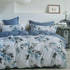 300TC Milla Blue Reversible Cotton Quilt Cover Set Queen - Magdasmall