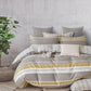 300TC Theodore Grey Reversible Cotton Quilt Cover Set Queen - Magdasmall