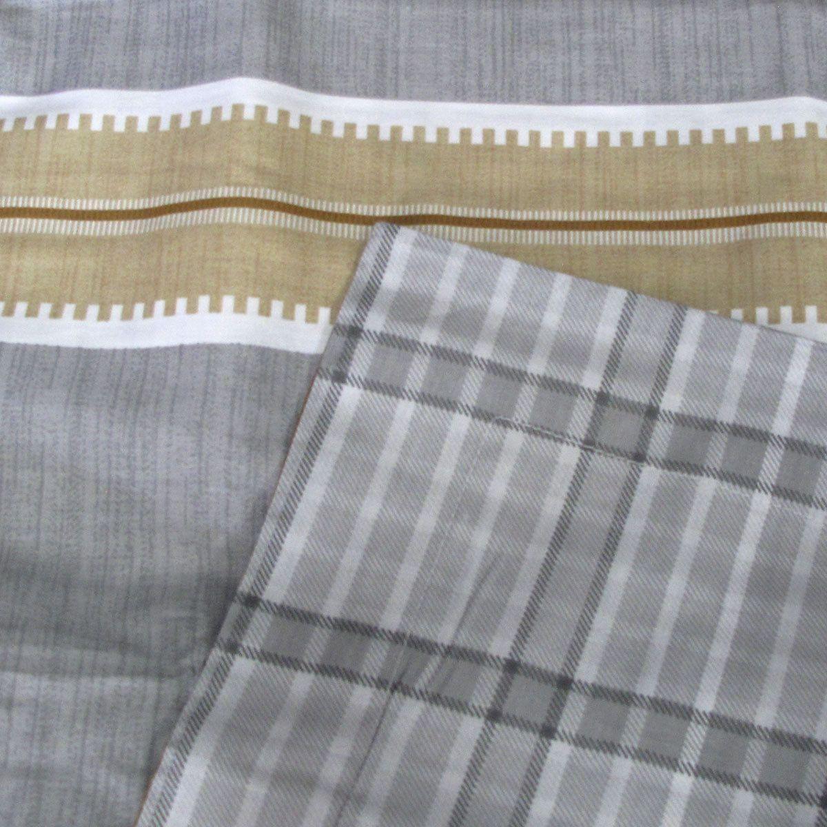300TC Theodore Grey Reversible Cotton Quilt Cover Set Queen - Magdasmall