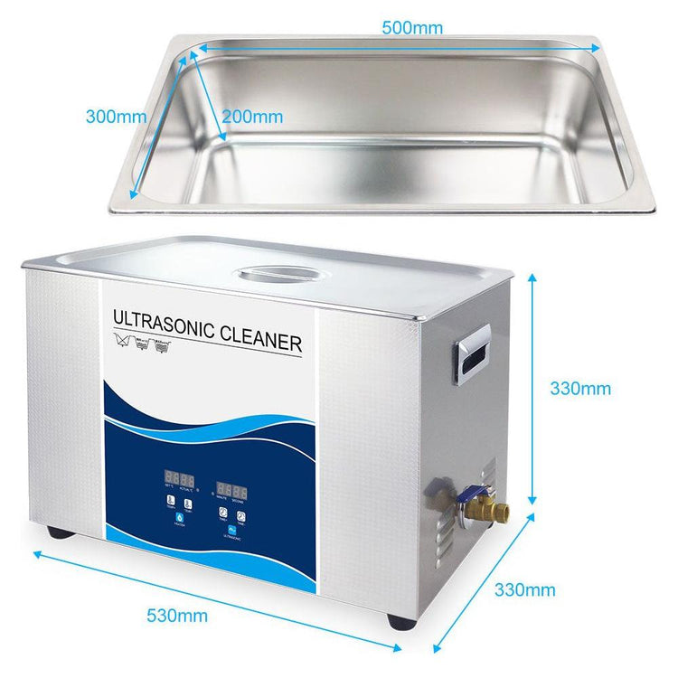 30L Digital Ultrasonic Cleaner Jewelry Ultra Sonic Bath Degas Parts Cleaning - Magdasmall