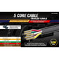30M x 5 Core Wire Cable Trailer Cable Automotive Boat Caravan Truck Coil V90 PVC - Magdasmall