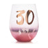 30th Birthday Blush Stemless Glass - Magdasmall