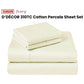 310TC Fusion Cotton Percale Sheet Set Ivory King - Magdasmall