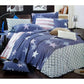 310TC Starry Love Cotton Printed Quilt Cover Set Single - Magdasmall