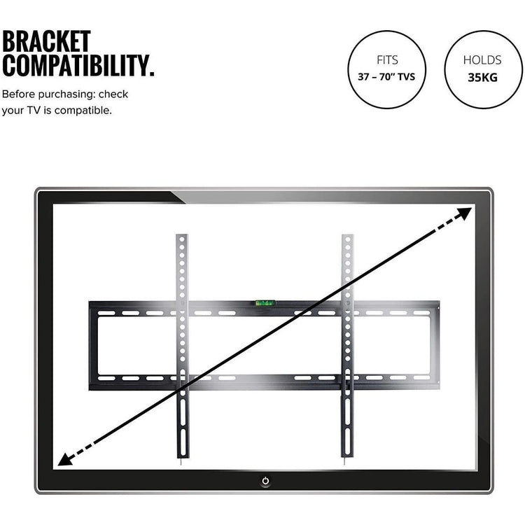 32-70 Inch Fixed TV Wall Mount Bracket TV Bracket Wall Mount up to 75KG - Magdasmall