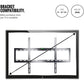 32-70 Inch Fixed TV Wall Mount Bracket TV Bracket Wall Mount up to 75KG - Magdasmall