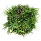 Slimline Artificial Green Wall Disc Art 60cm Country Fern UV Resistant (White)