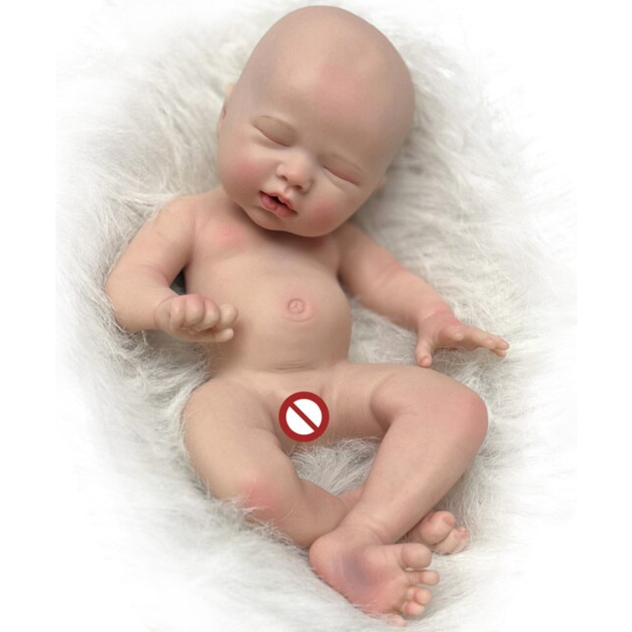 35cm Reborn Baby Dolls Full Silicone Baby Doll-Drink-Wet System-Painted-Handmade - Magdasmall