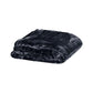 375gsm 1 Ply Solid Faux Mink Blanket Queen 200x240 cm Charcoal - Magdasmall