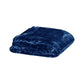 375gsm 1 Ply Solid Faux Mink Blanket Queen 200x240 cm Navy - Magdasmall