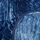 375gsm 1 Ply Solid Faux Mink Blanket Queen 200x240 cm Navy - Magdasmall
