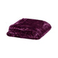 375gsm 1 Ply Solid Faux Mink Blanket Queen 200x240 cm Plum - Magdasmall