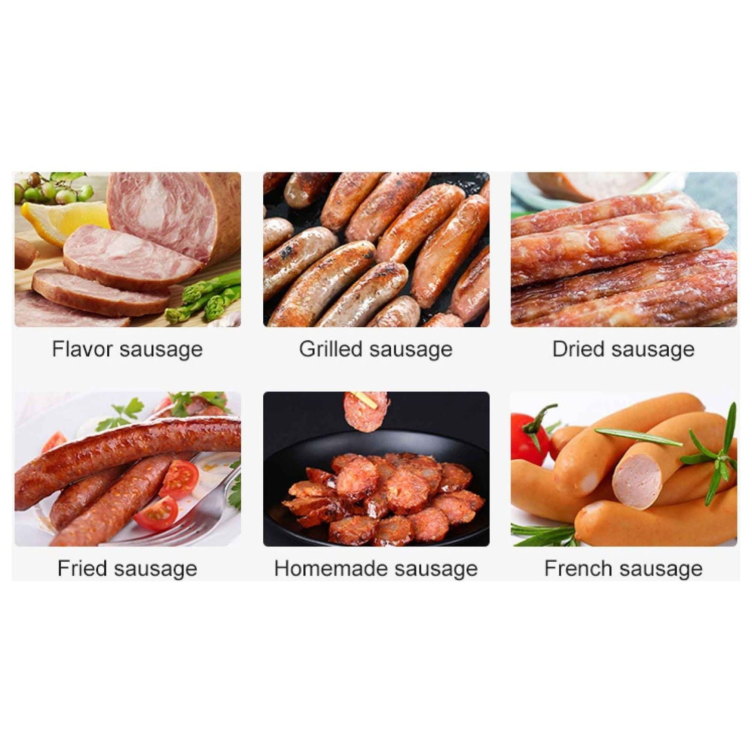 3L Manual Vertical Sausage Filler - Stainless Stuffer Meat Press Machine - Magdasmall
