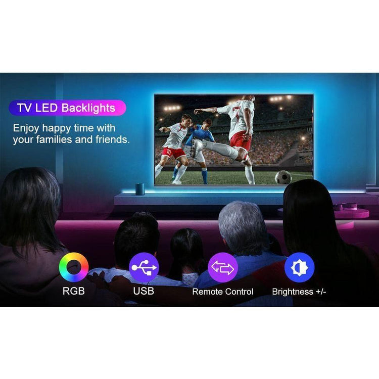 3M LED Strip Lights Rope Light for TV, Gaming and Computer (Lights Strip App with Remote Control) - Magdasmall