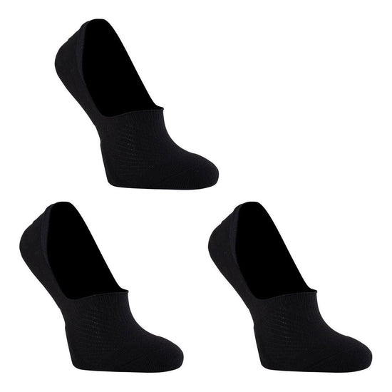 3X Rexy Cushion No Show Ankle Socks Large Non-Slip Breathable BLACK - Magdasmall